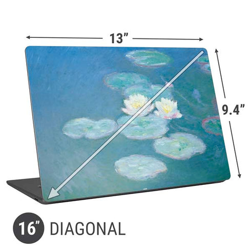 Claude Monet Waterlilies, Evening Universal Laptop 16in (13 x 9.4in) Skin